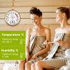 2-in-1 Sauna Thermometer and Hygrometer, Stainless Steel Round Sauna Thermo-Hygrometer High Accuracy Sauna Accessories, Digital Thermo-Humidity Meter for Steam/Sauna Room/Home Office view 4