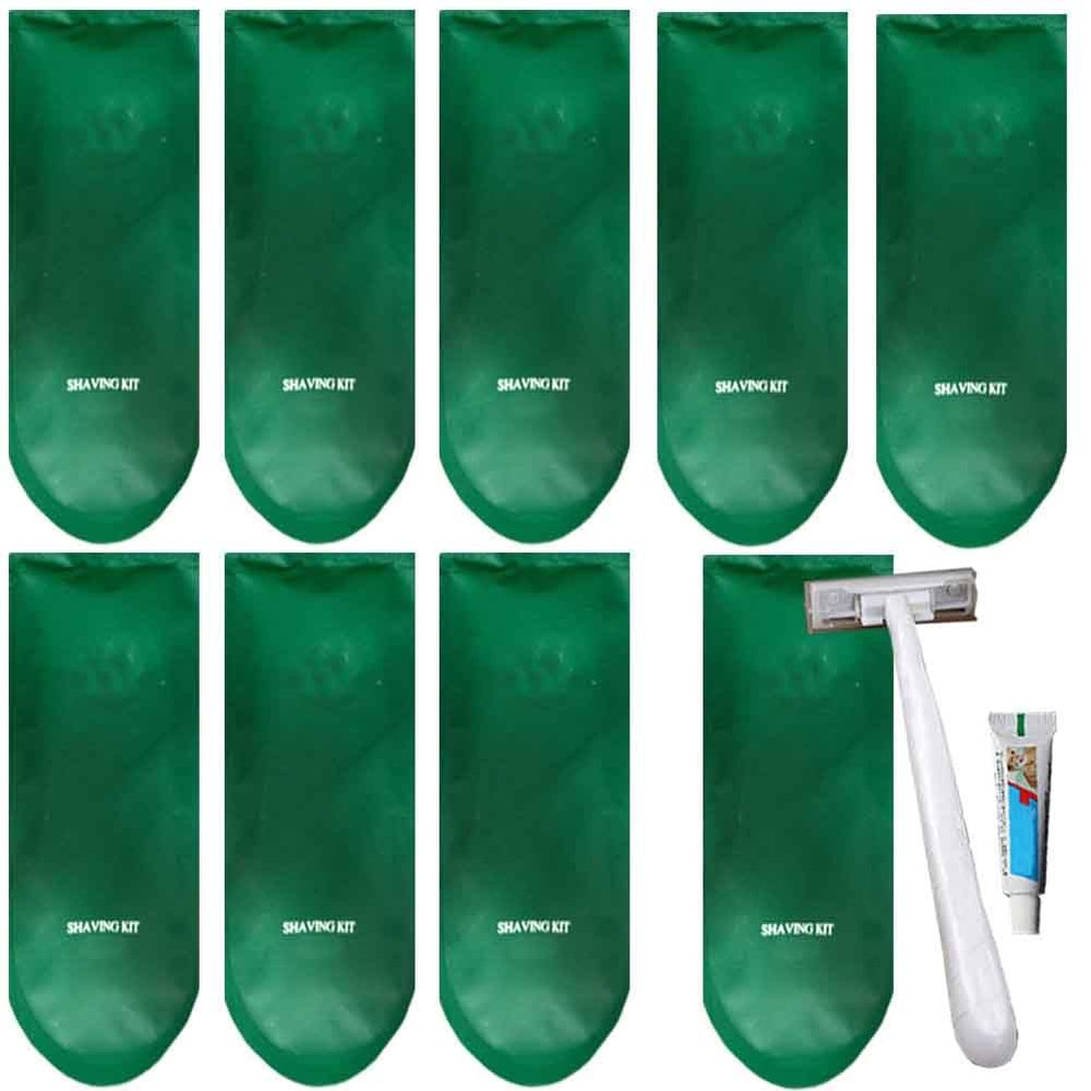 10Pack Luxury Individually Wrapped Hotel Disposable Razors Kit With Shave Cream; Lady Bikini Body All Purpose Pocket Razor Set for Guests; Skin Friendly Travel Shaving Razor for Hotel,Travel, Daily Us