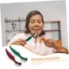 Didiseaon 2pcs Denture Cleaning Brush Set Hard Bristle False Teeth Care Tool Double-Head Oral Appliance Cleaner for Elderly Dental Hygiene view 3
