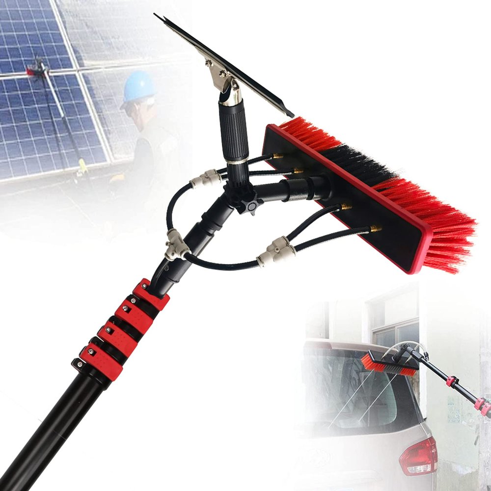 window cleaning equipment, solar panel cleaning kit window cleaning kit, extendable window cleaning pole, Water Fed Telescopic Brush Water Fed Telescopic Brush Extendable