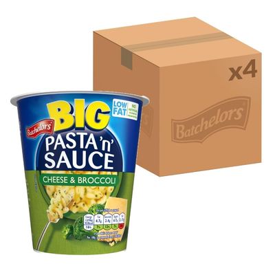 Batchelors Big Pasta 'n' Sauce Cheese & Broccoli Ready Meal Pot, 85 g (Pack of 4)