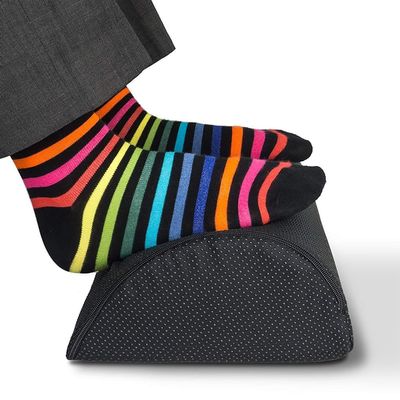15.7 * 7.87 * 3.93in, Footrest for Under Desk, Memory Foam Foot Stool for Office or Home, Ergonomic, Improves Posture Leg Support Stool, for Foot Pain Relief, Black