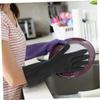 Veemoon 1 Pair Reusable Dishwashing Gloves Kitchen Cleaning Rubber Gloves with Extended for Oil Stain Resistance for Kitchen Bathroom Car Cleaning view 3