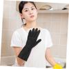Veemoon 1 Pair Reusable Dishwashing Gloves Kitchen Cleaning Rubber Gloves with Extended for Oil Stain Resistance for Kitchen Bathroom Car Cleaning view 4
