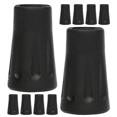 VICASKY 10pcs Rubber Cane Tips Replacement Kit for Walking Sticks Trekking Poles Skid Durable Shock Absorbing Tips for Enhanced Stability Outdoors Hiking Accessories