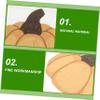 VALICLUD 4pcs Wood Pulp Cotton Cleaning Sponges Dish Pad Heavy Duty Scrub Exfoliating Bath Sponge For Kitchen Cleaning Supplies Orange view 3