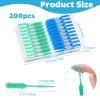 ACSKD 200 Pack Dental Picks,Soft Silicone interdental Brushes Braces Brush,Disposable Teeth Cleaning Tools Dental Floss Picks,Mix Colors view 2