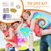 Hqunjikp Tie Dye Kit | Tie Dye Kits for Adults | Fabric Art Set Crafting Paint for Socks Hats Scarves Clothing Family Beginner Expert Outdoor Home view 2