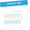 TOPPERFUN 80Pcs Interdental Brushes for Oral Care Flexible Tooth Cleaning Tool Prevent Tooth Decay Gum Issues for Braces Narrow Gaps of Brushes Each Blue view 2