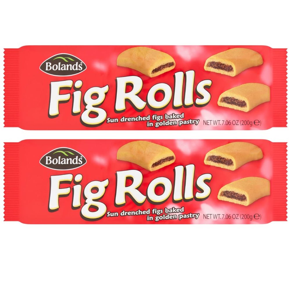 Bolands Fig Rolls Twin Pack 2 x 14 Classic Biscuits Filled with Sweet Fig Paste Favourite Irish Snack