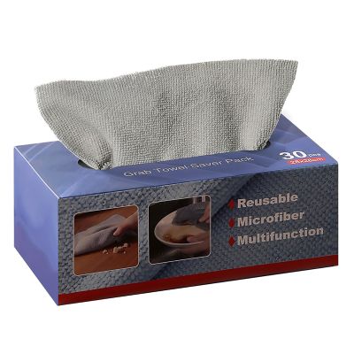 Pilipane Disposable Microfiber Rags Super Absorbent Multi Purpose Cleaning Cloth with Dispenser Box for Kitchen Bathroom Office Home Fiber Large Pack