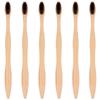 Beaupretty 6pcs Natural Biodegradable Bamboo Toothbrushes Bristles Toothbrush for Home Travel Use view 1