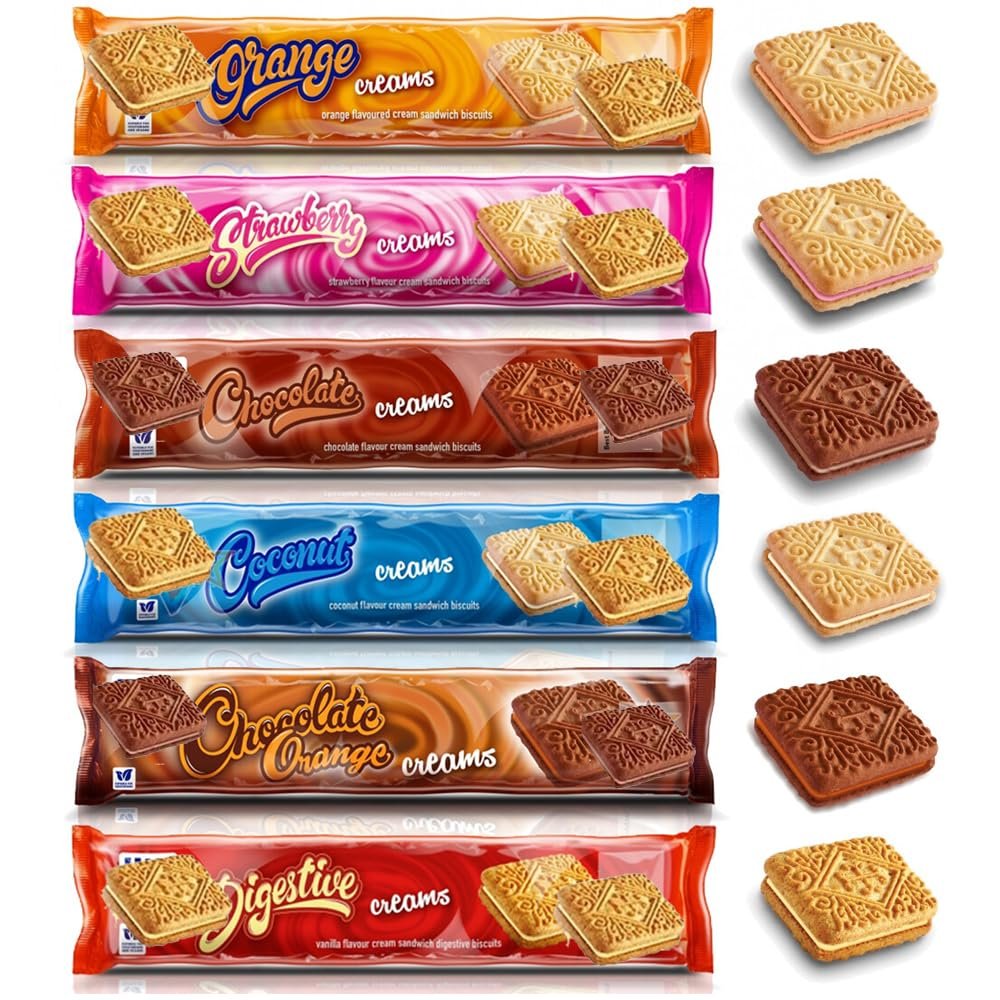 Hills Creams Biscuiits 150g Assorted Cream-Filled Biscuits Random Mixed Flavours (6 x Random Mixed Biscuits)