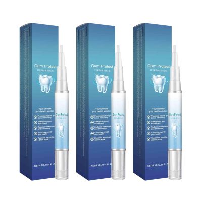 Teeth Whitening Pen, White Teeth Whitening Pen Dental Health Gum Shield Therapy Gel,Against Coffee Tea Smokers, Natural Bleaching Remove Stains at Home (One Size, 3PC)
