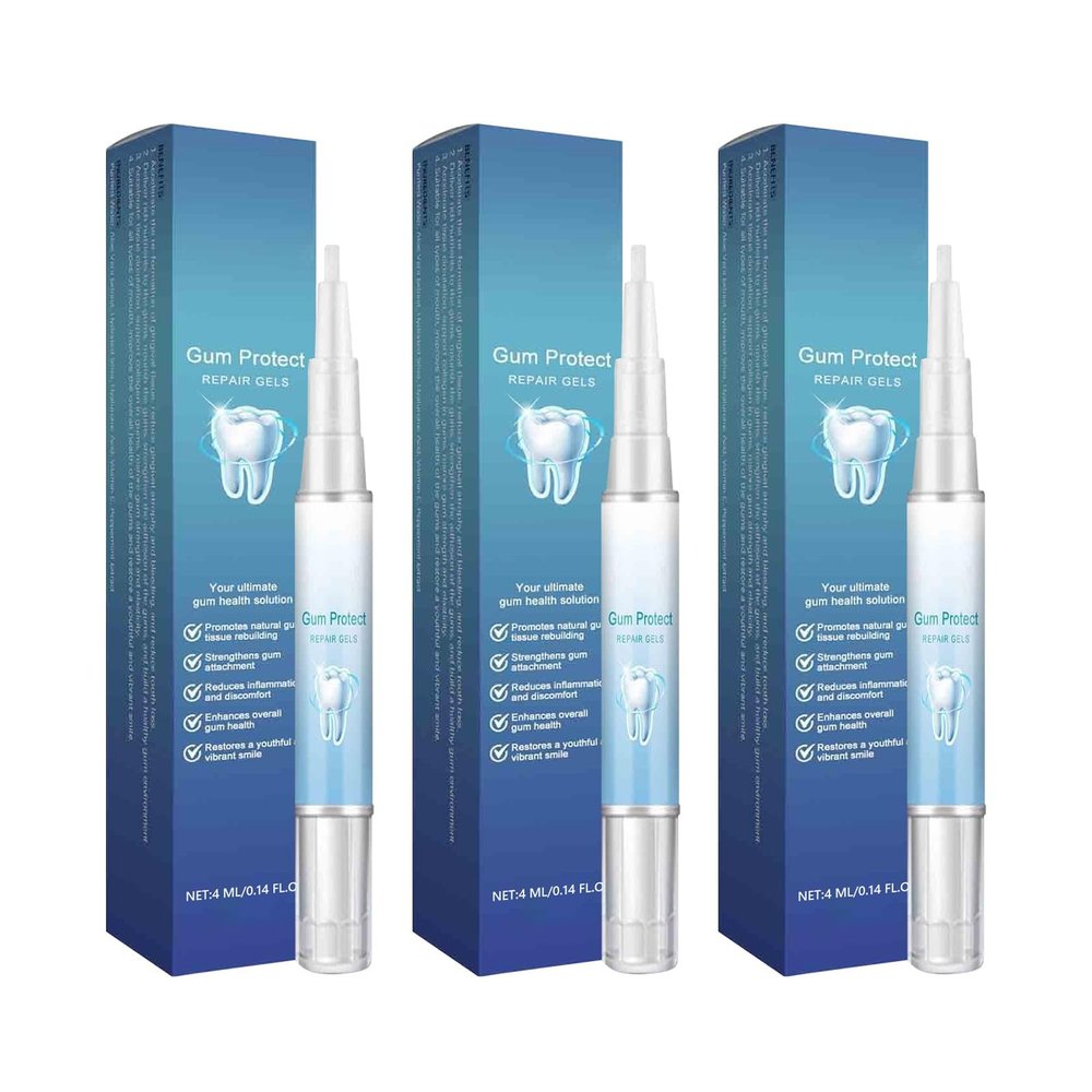 Teeth Whitening Pen, White Teeth Whitening Pen Dental Health Gum Shield Therapy Gel,Against Coffee Tea Smokers, Natural Bleaching Remove Stains at Home (One Size, 3PC)