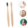 TOPPERFUN Bamboo Toothbrush with Flexible Soft Bristles for Adults 2pcs Comfortable to Use Eco Friendly Natural Bamboo Handle Effectively Removes Calculus, for Daily Oral Care view 3
