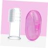 VICASKY 9pcs Infant Finger Toothbrush Silicone Oral Cleaning Brush with Storage Boxes Gentle Oral Care and Tartar Reduction for Babies and Young Boys and Girls view 2