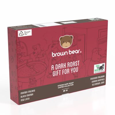 Brown Bear Strong Dark Roast Espresso Coffee Beans Taster Set