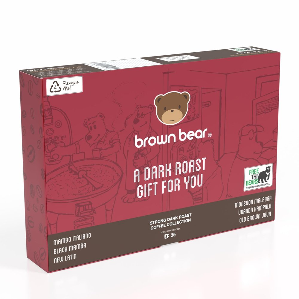 Brown Bear Strong Dark Roast Espresso Coffee Beans Taster Set