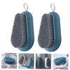 OATIPHO Cleaning Brushes Sturdy 2pcs Blue for Shoes and Clothes with Abs Material and Hanging Style Household Laundry Scrub Brushes for Home and Kitchen Use view 4