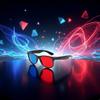 1Pc Red and Blue 3D Glasses,3D Viewing Glasses,Universal TV Movie Dimensional Video Frame 3D Glasses,DVD Game Glass 3D Style Glasses,Weightlight Simple Design,Televisions and Video,Accessories view 3