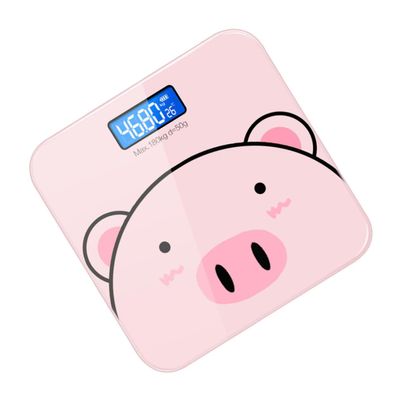 Veemoon Electronic Body Weight Scale Weight Accurate 2 Decimal Places Cartoon Style Tempered Glass Lcd High-definition Night Display 0.2-180kg Gift for Sports Lovers