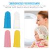 Veemoon Silicone Baby Finger Toothbrush Set Random Color 4pcs Soft Bristled Oral Care Tool that Fits Adult Fingers, Maintains Healthy Gums for Toddlers and Infants for Home and Travel view 4