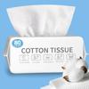 80 Count Disposable Face Towels, Cotton Tissue, Biodegradable Facial Cleansing Towels, washcloth for Sensitive Skin, Makeup Remover Dry Wipes, Lint-Free Towelettes for Cleansing 20 * 20cm