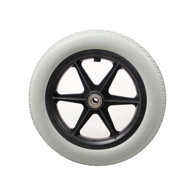 mophrati 12inch Wheelchair Replacement Rear Wheel for Enhanced Performance Tire Caster, Grey, 12 inch
