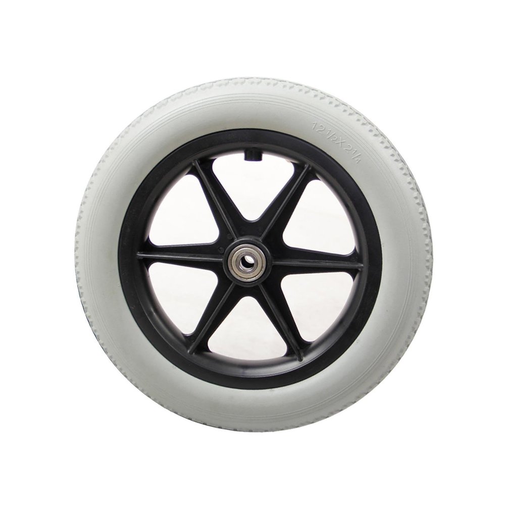 mophrati 12inch Wheelchair Replacement Rear Wheel for Enhanced Performance Tire Caster, Grey, 12 inch