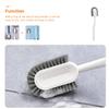 VICASKY Long Handle Plastic Cleaning Brush with Nonslip Handle and Ring End, White Shoe Cleaning Brush for Household Use, Sturdy No Deformation Design view 2