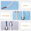 VICASKY Long Handle Plastic Cleaning Brush with Nonslip Handle and Ring End, White Shoe Cleaning Brush for Household Use, Sturdy No Deformation Design view 4