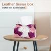 lcndlsoe 2 Pack Tissue Box Cover Holder, Rock Musical Instrument Drum Rectangle Leather Tissue Case, Decorative Organizer for Tabletop, Bathroom, Car, Office view 2