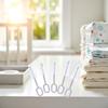 5 Pcs White Pacifier Cleaning Set,Nipple Cleaner Nipples Brush Cleaning Tools Professional Bristle High Density Pacifier Soother Accessories,Bottle-Feeding view 2