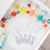 5 Pcs White Pacifier Cleaning Set,Nipple Cleaner Nipples Brush Cleaning Tools Professional Bristle High Density Pacifier Soother Accessories,Bottle-Feeding view 3