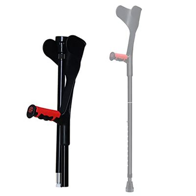KFGISD, Folding Crutch for Walking with Reflective Beads,Ergonomic Elbow Crutch-Adjustable Height Keep It in Mind,Forearm crutches