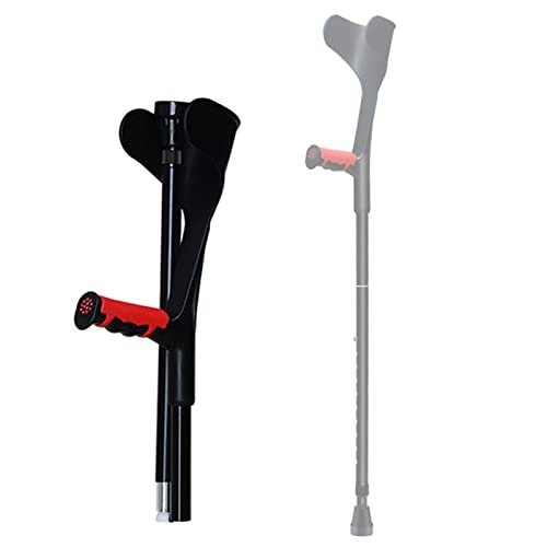 KFGISD, Folding Crutch for Walking with Reflective Beads,Ergonomic Elbow Crutch-Adjustable Height Keep It in Mind,Forearm crutches