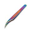1 pair of tweezers for eyelash extension eyebrow tweezers curved straight makeup tool(01)