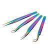 1 pair of tweezers for eyelash extension eyebrow tweezers curved straight makeup tool(01) view 2