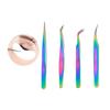 1 pair of tweezers for eyelash extension eyebrow tweezers curved straight makeup tool(01) view 3