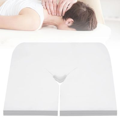 400 Count Disposable Face Cradle Covers For Massage Table, Soft Flat Non-Woven Cloth Headrest Sheets, Non-Stick Facial Rest Pads For Spa And Therapy Benches