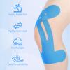 10 PCS Knee Tapes for Knee Pain,Elastic Waterproof Pre Cut Sports Tapes for Muscle Discomfort Relief (Blue) view 4