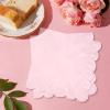 120 Pcs Pink Scalloped Cocktail Napkins,2-Ply Pink Disposable Beverage Party Napkins for Dinner Wedding Birthday Baby Shower view 4