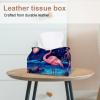 2 pack Starry Flamingos Tissue Box Cover, Decorative Tissue Box Dispenser for Bathroom, Parlors, Office, Bedroom Dresser, Vanity Countertop, Nightstand, Car, and Desk view 2