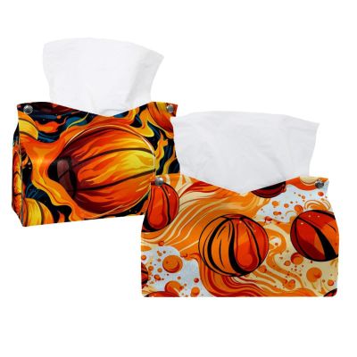2 pack Basketball Tissue Box Cover, 7.5x5x6in