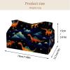 2 pack Starry Dinosaur Tissue Box Cover, Decorative Tissue Box Dispenser for Bathroom, Parlors, Office, Bedroom Dresser, Vanity Countertop, Nightstand, Car, and Desk view 4