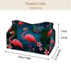 2 pack Flamingo Rainforest Tissue Box Cover, Decorative Tissue Box Dispenser for Bathroom, Parlors, Office, Bedroom Dresser, Vanity Countertop, Nightstand, Car, and Desk view 4