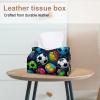 2 pack Football Soccer Tissue Box Holder on Table and Barth room view 2