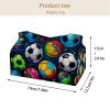 2 pack Football Soccer Tissue Box Holder on Table and Barth room view 4