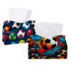 2 pack Football Soccer Tissue Box Cover, 7.5x5x6in view 1